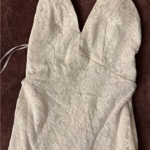 Lulu's Ivory Lace Dress